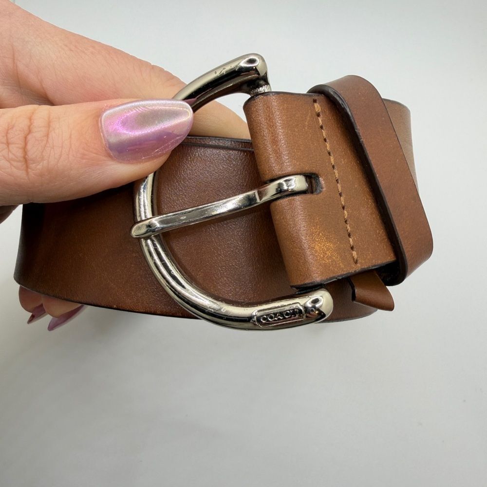~38" Pre-owned early 2000s COACH all leather belt in Small - Picture 6 of 12